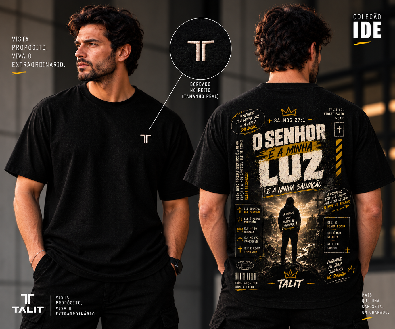 Camiseta IDE - TALIT - PRETA - Cód.: 009