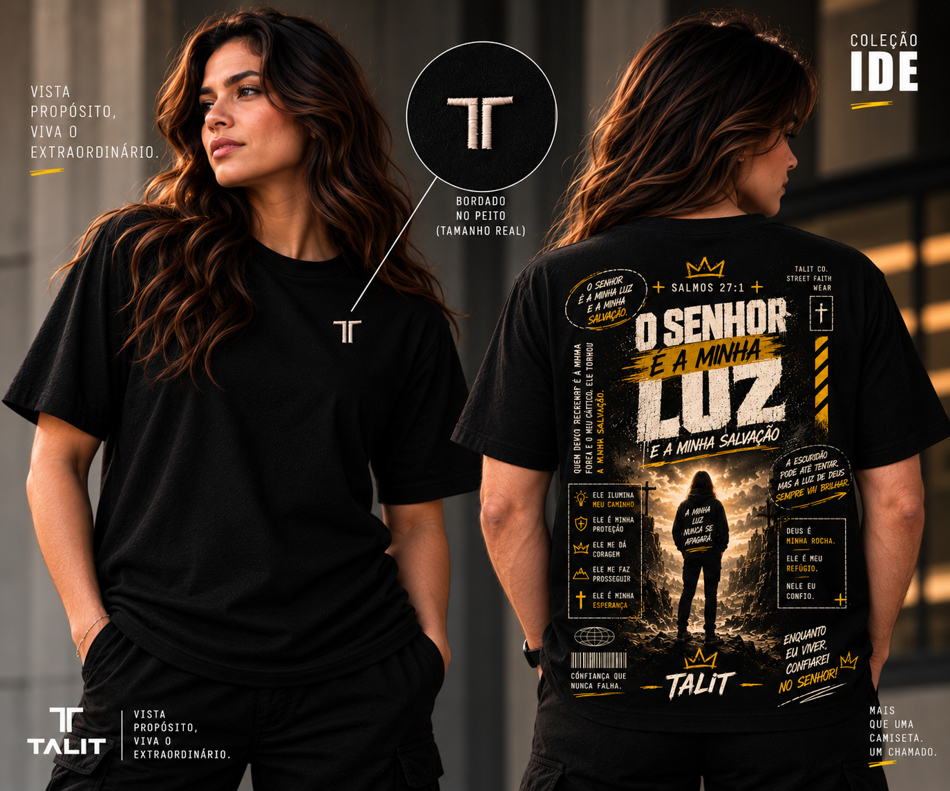 Camiseta IDE - TALIT - PRETA - Cód.: 009