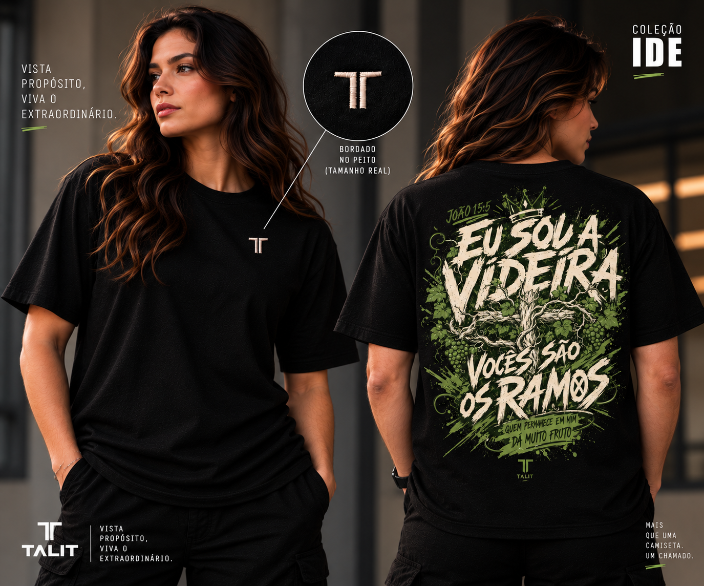 Camiseta IDE - TALIT - PRETA - Cód.: 010