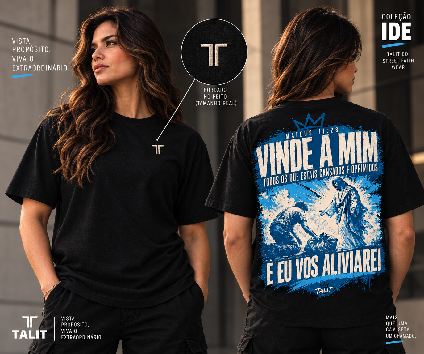 Camiseta IDE - TALIT - PRETA - Cód.: 014