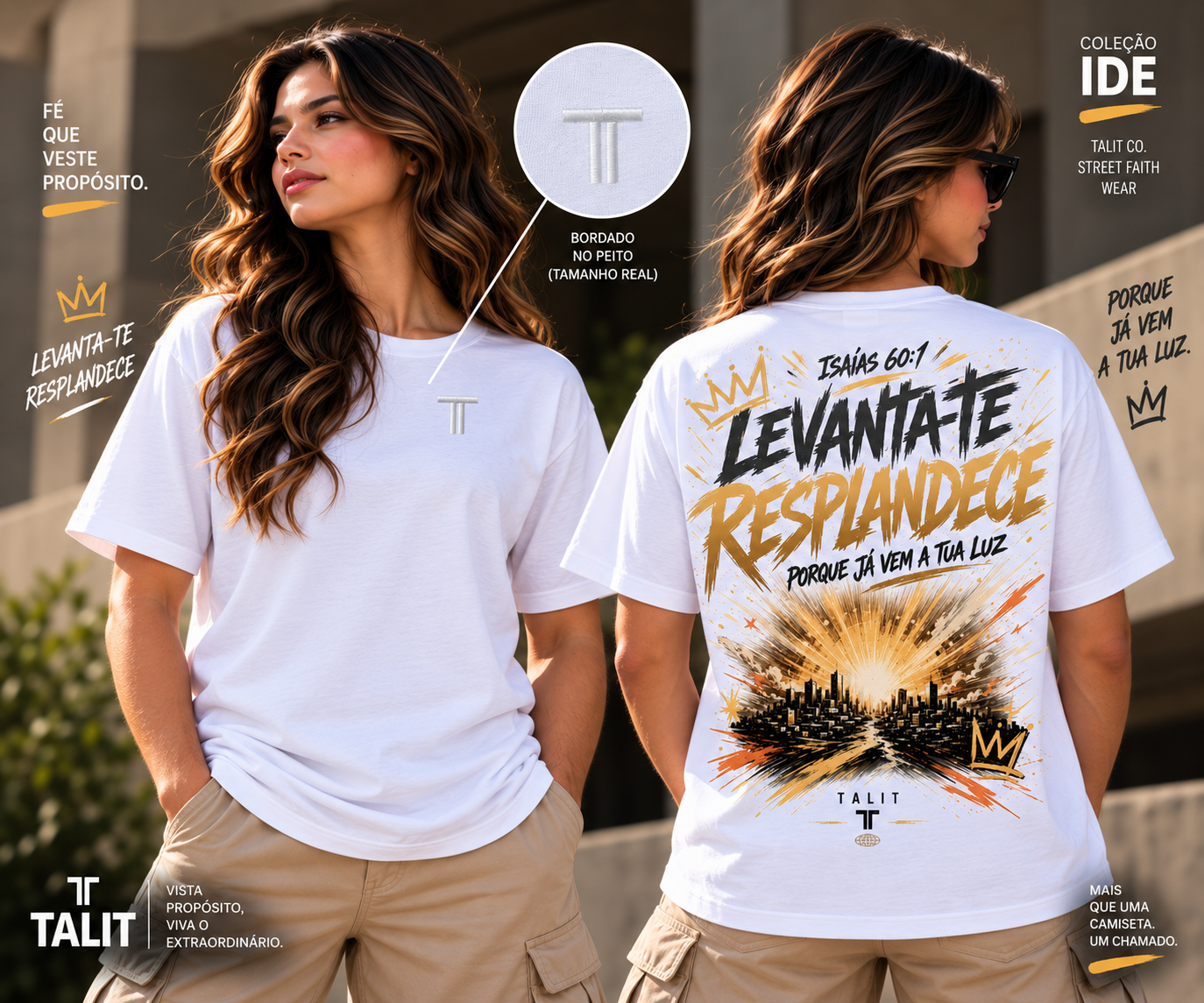 Camiseta IDE - TALIT - BRANCA - Cód.: 008