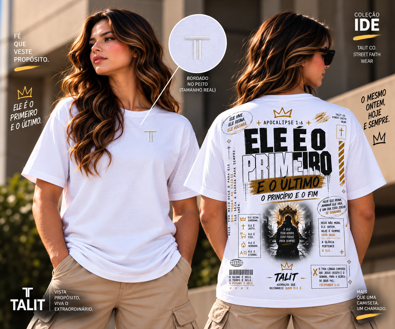 Camiseta IDE - TALIT - BRANCA - Cód.: 010
