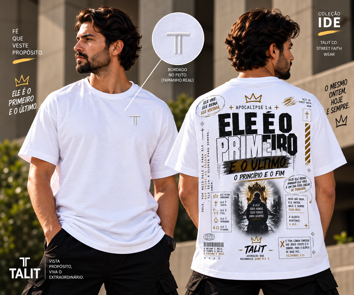 Camiseta IDE - TALIT - BRANCA - Cód.: 010