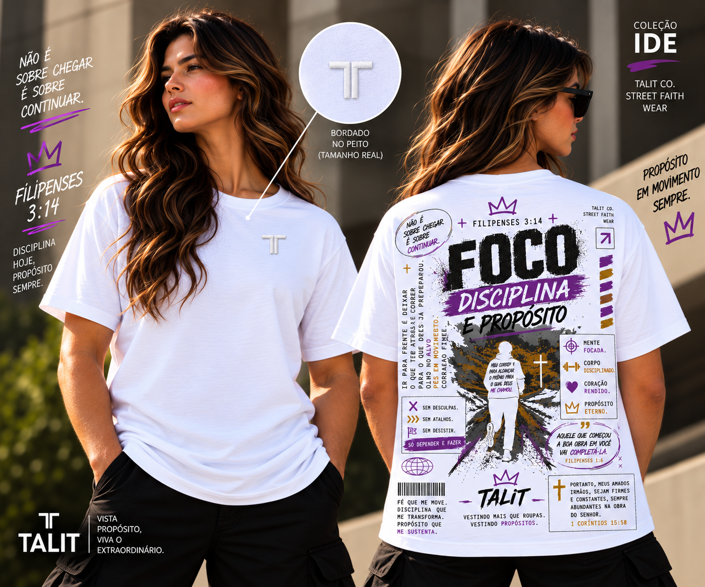 Camiseta IDE - TALIT - BRANCA - Cód.: 018