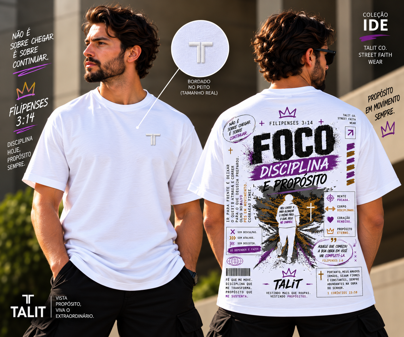 Camiseta IDE - TALIT - BRANCA - Cód.: 018