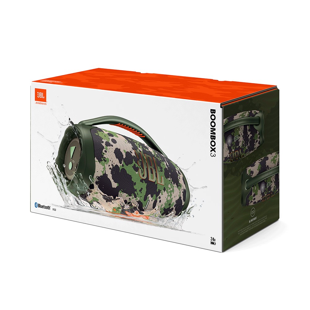 Caixa De Som Bluetooth Boombox 3 80W Camuflada