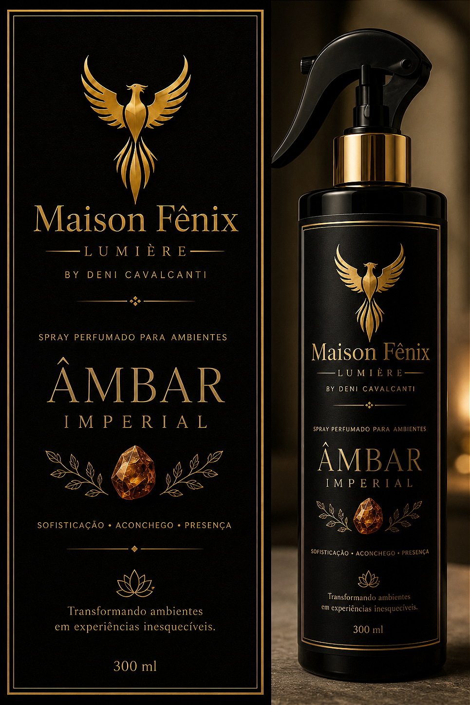LUMIERE ÂMBAR IMPERIAL - SPRAY PERFUMADO PARA AMBIENTES
