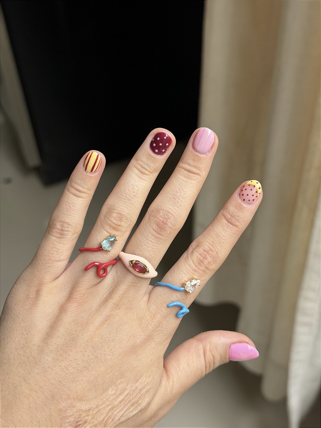 Anel Esmaltado Fluid Drop