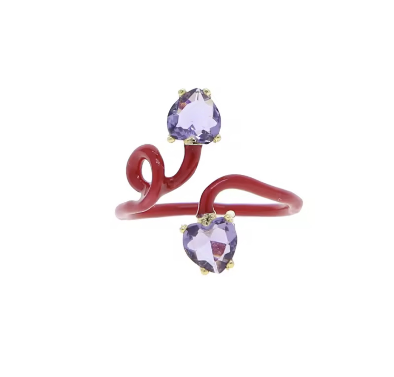 Anel Esmaltado Double Twirl