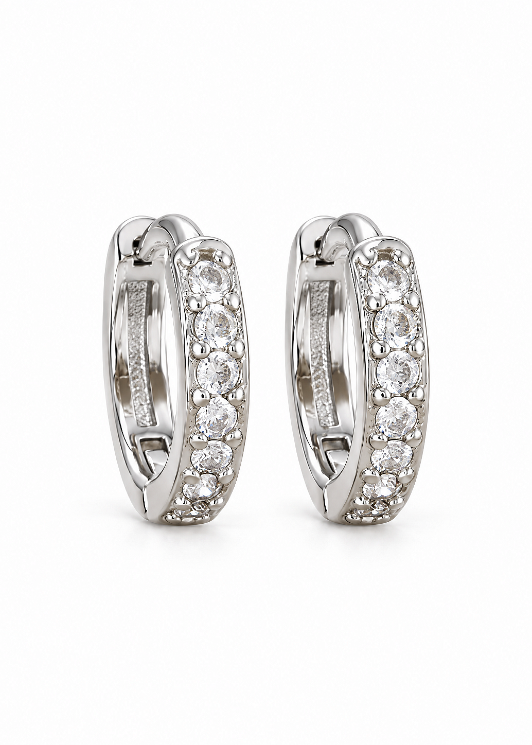 Argola Stellar Pavé - Prata 925