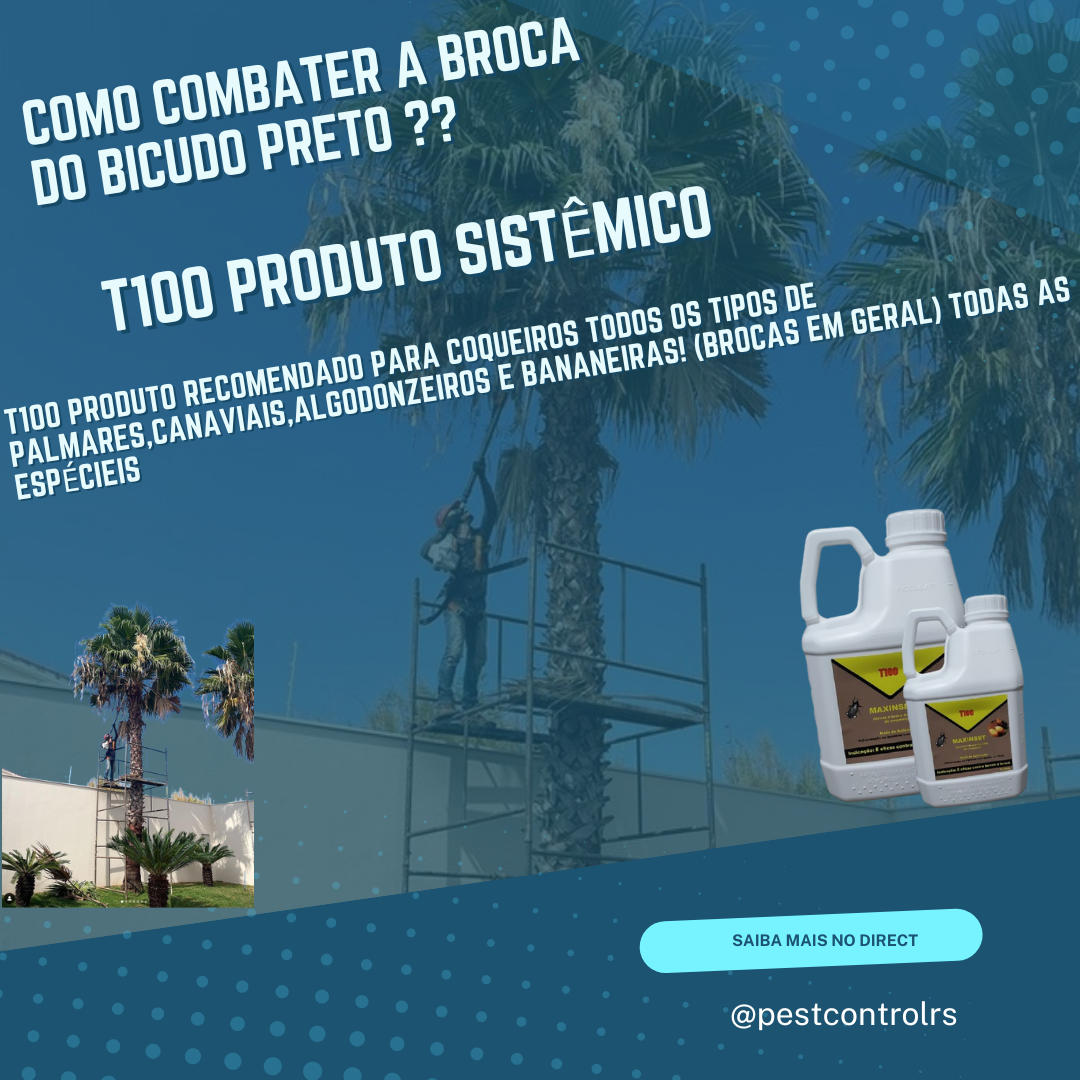 T100 produto para controle de larvas e brocas jardinagem