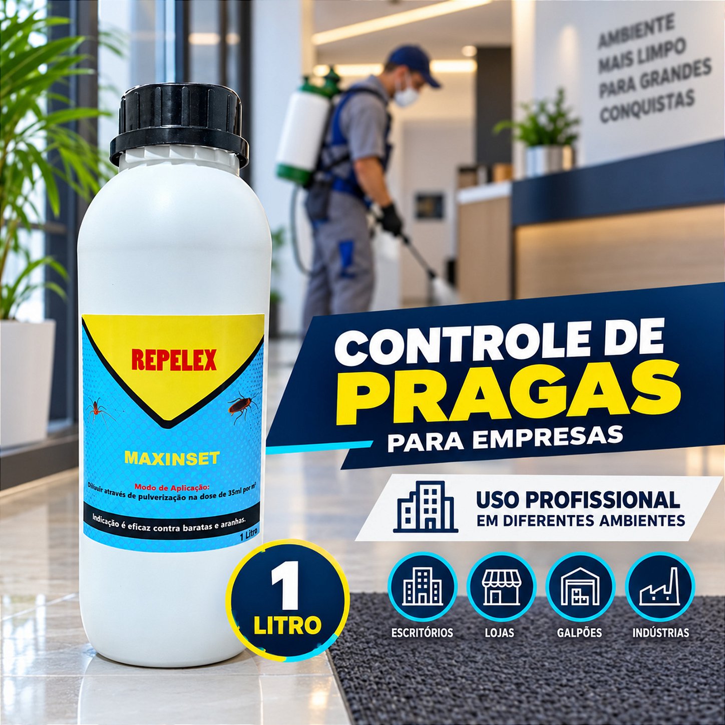Produto para Controle de Insetos Rasteiros Maxinset