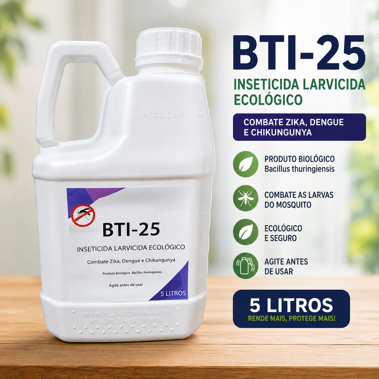 BTI-25 – Larvicida para Mosquitos, Dengue, Zika e Chikungunya