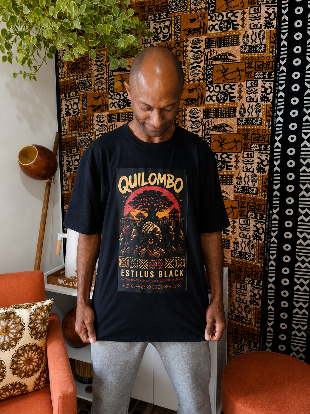 Camiseta Quilombo – Coleção Raízes | Estilus Black