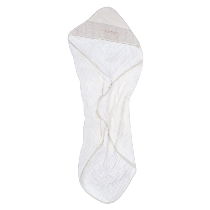 Toalha de banho soft com capuz minimalista nature infantil