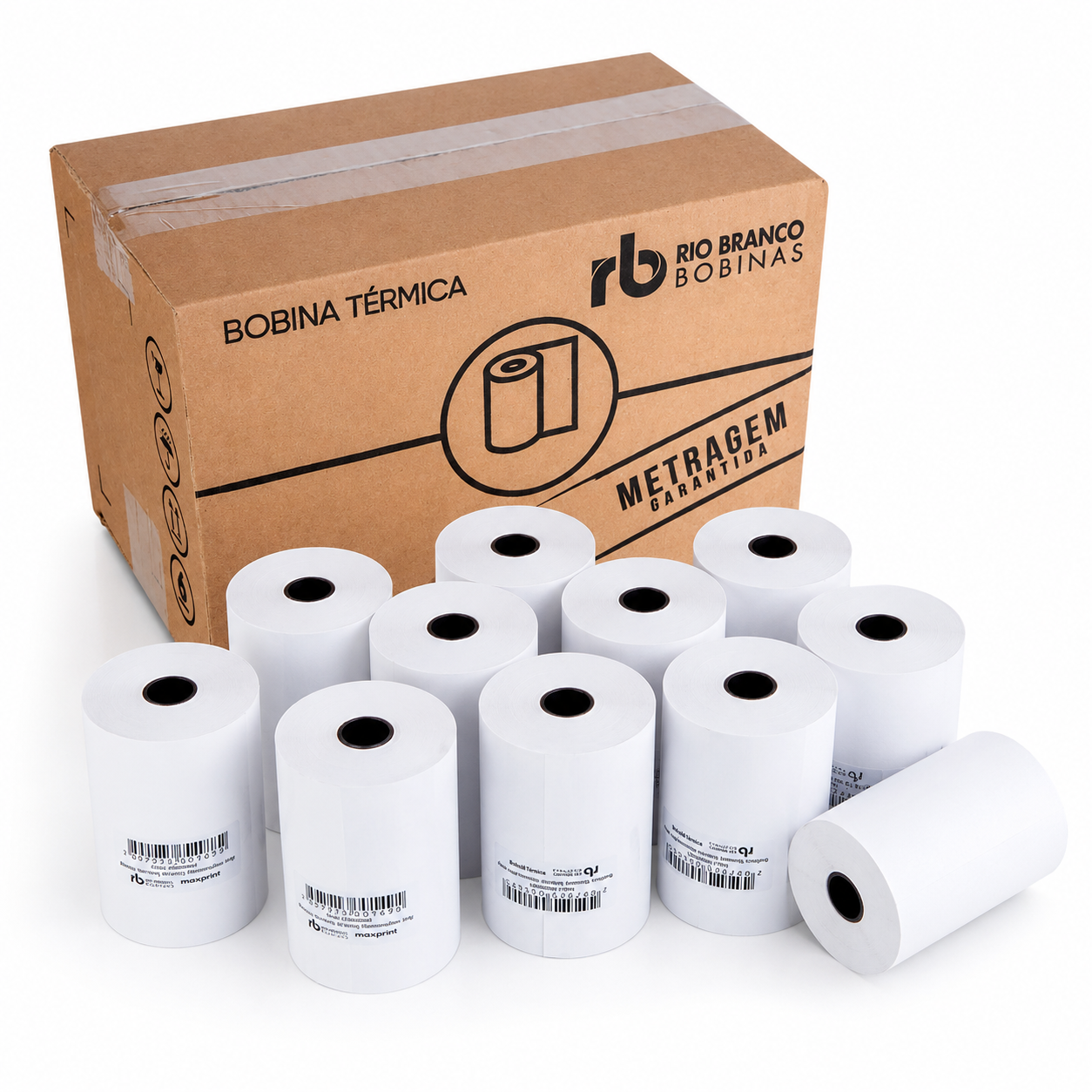 Kit 30 Rolos Bobina Térmica 80mmx40m Cupom Maquininha Fiscal