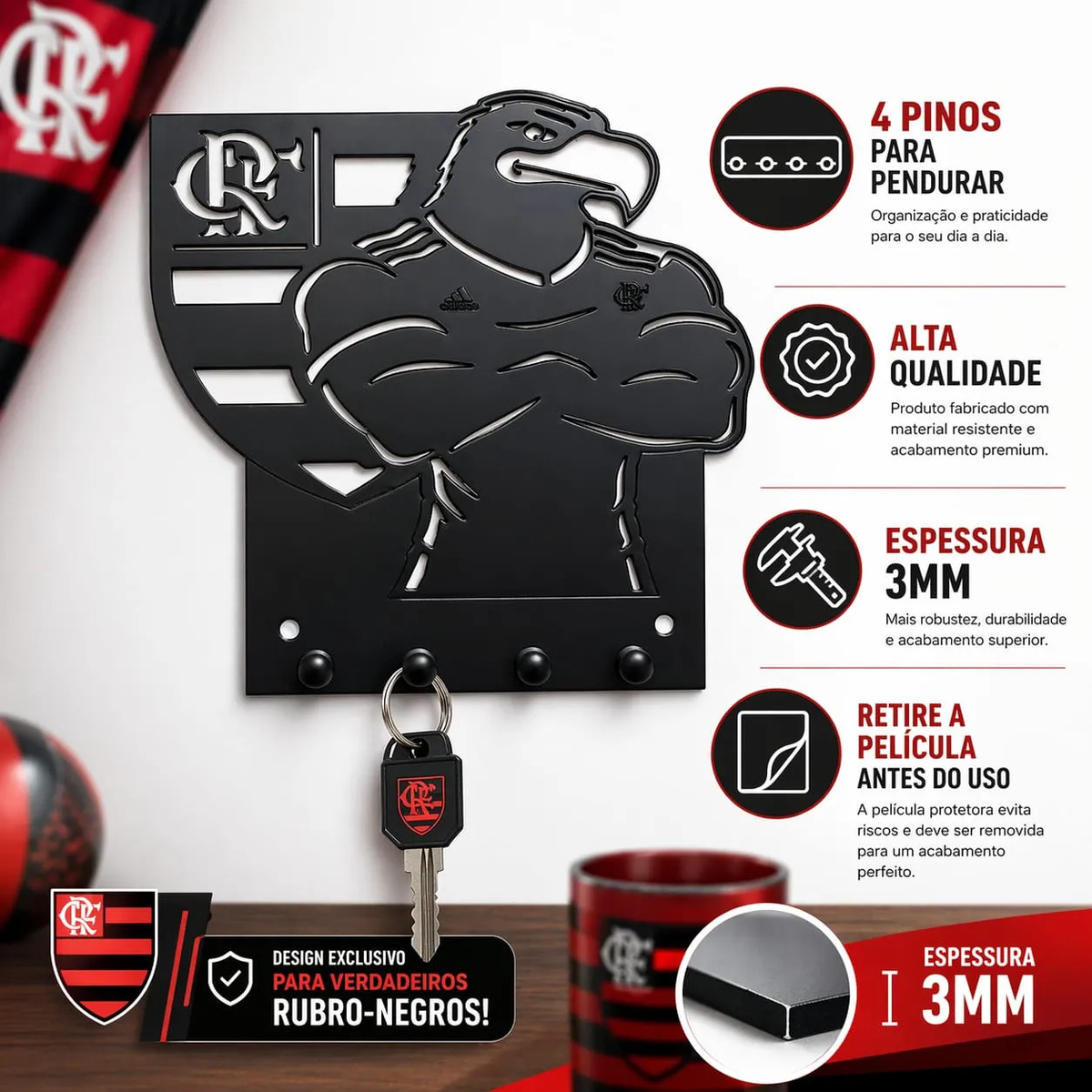 Porta chaves Flamengo
