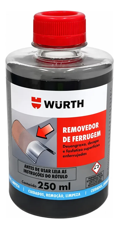 Removedor de Ferrugem Wurth - 250 ml - Limpa Chassi Desengraxante