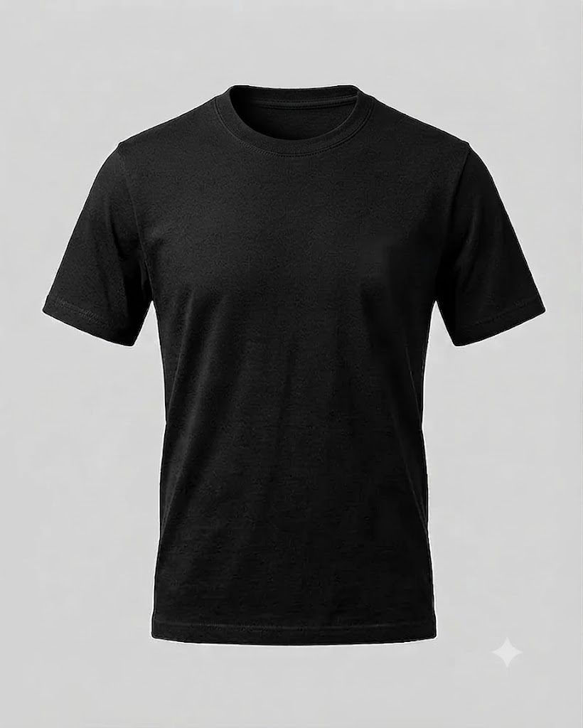 Camiseta Básica Unissex Manga Curta Preta