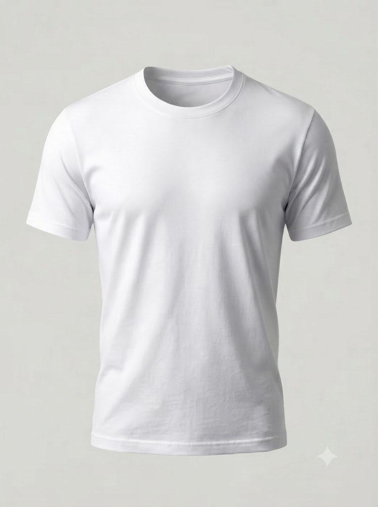 Camiseta Básica Unissex Manga Curta Branca