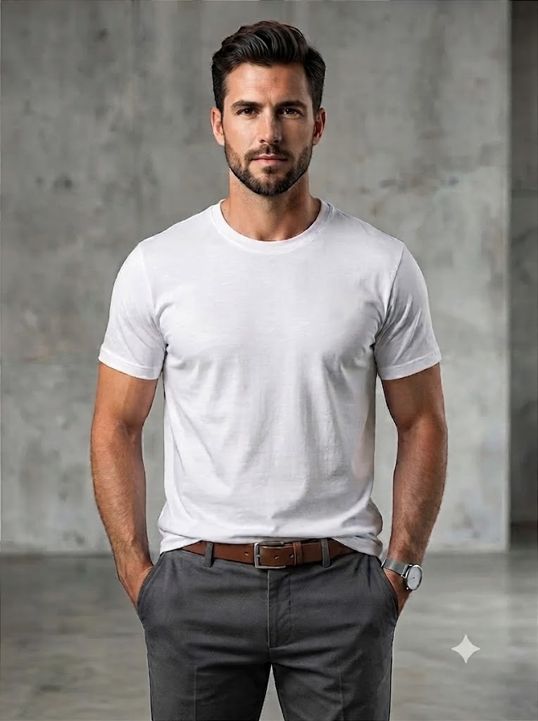 Camiseta Básica Unissex Manga Curta Branca