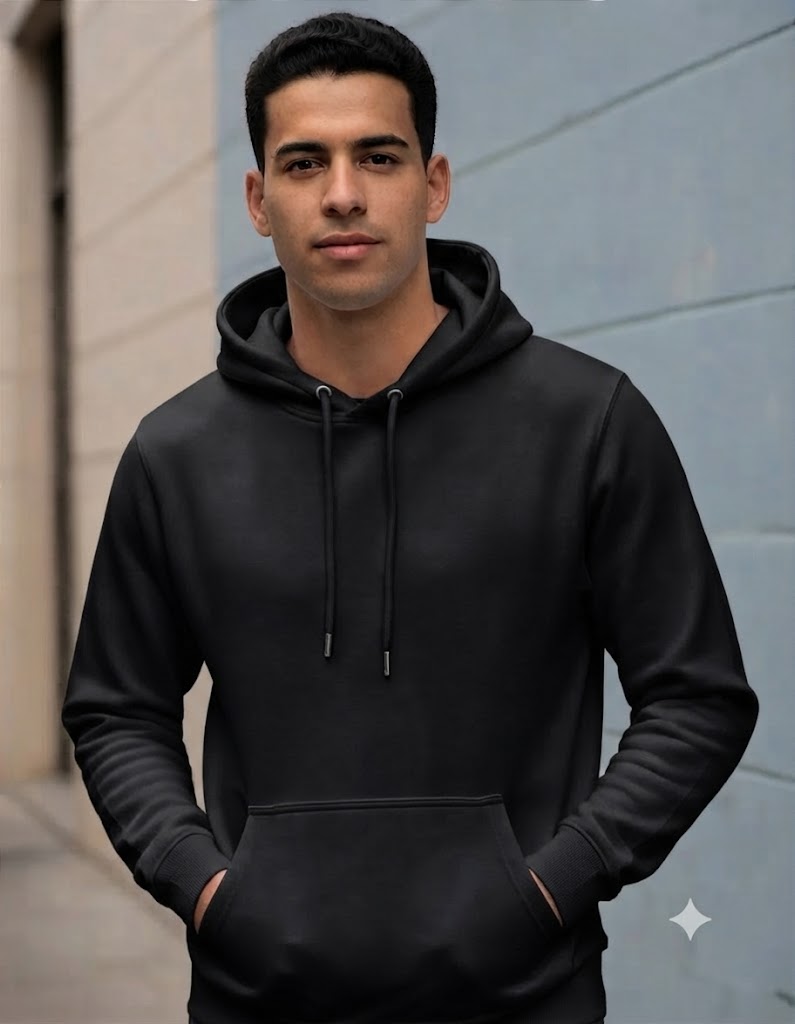 Moletom Premium com Capuz Essential Preto