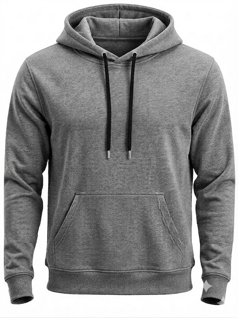 Moletom Premium com Capuz Essential Cinza
