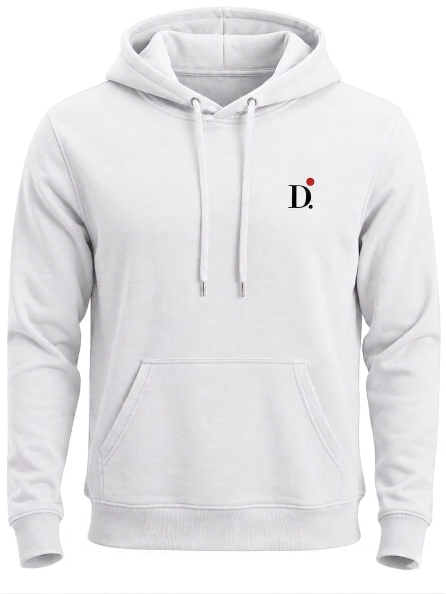 Moletom Premium com Capuz D.ORIGAN® Essencial Branco