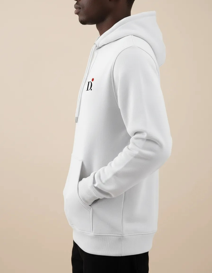 Moletom Premium com Capuz D.ORIGAN® Essencial Branco