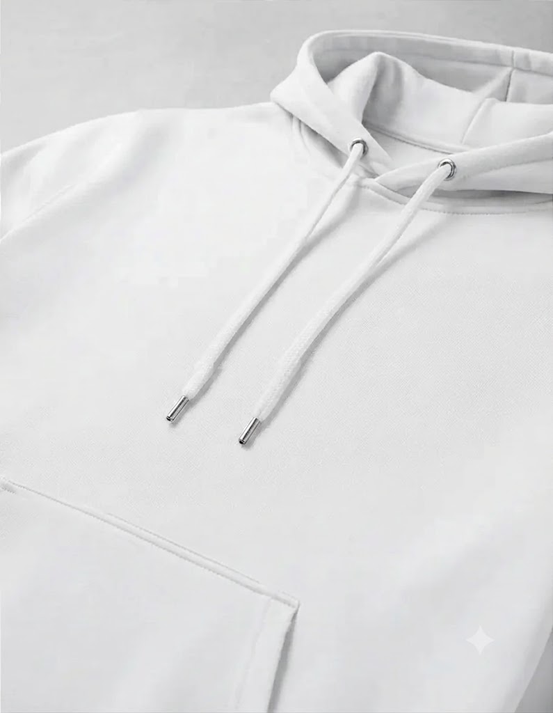 Moletom Premium com Capuz Essencial Branco