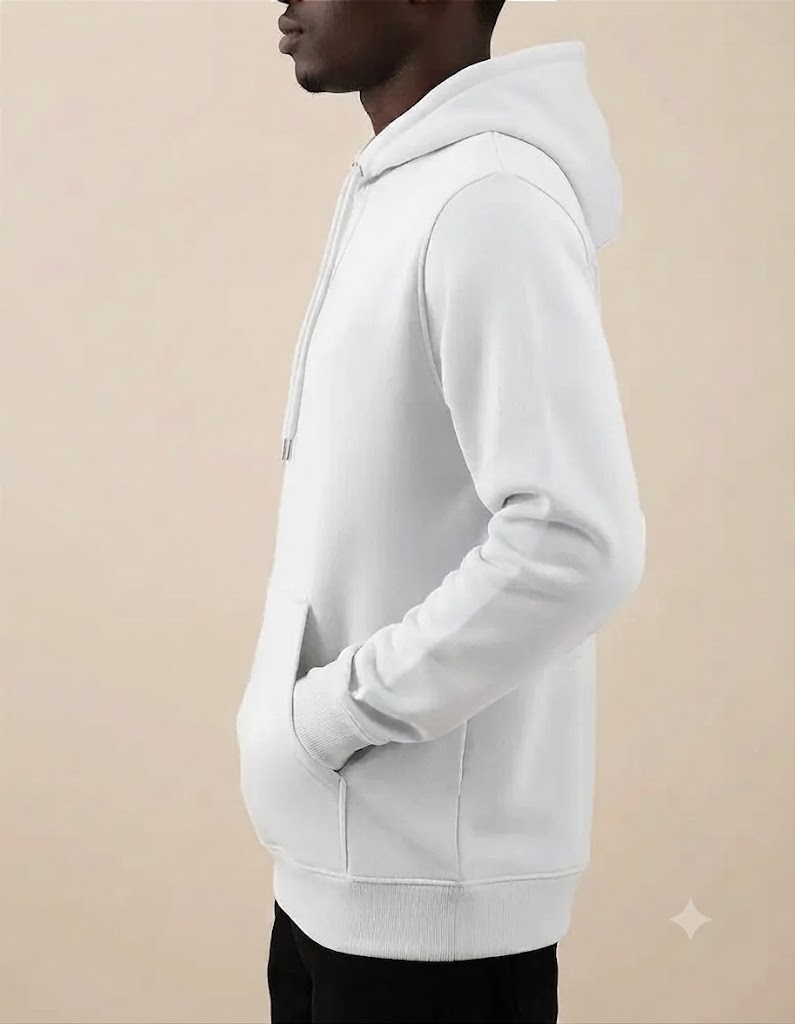 Moletom Premium com Capuz Essencial Branco