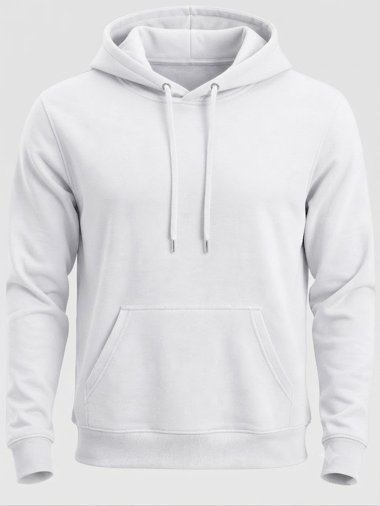 Moletom Premium com Capuz Essencial Branco