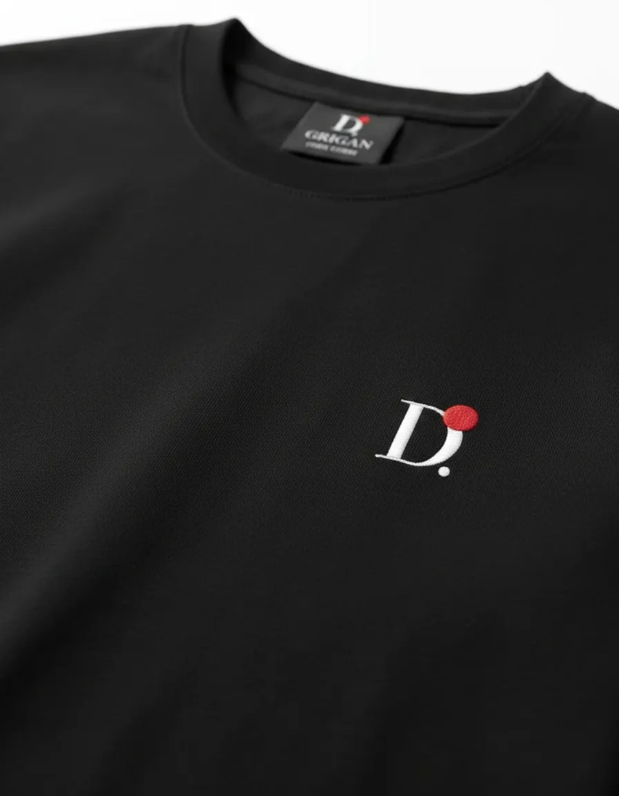 Camiseta Básica Unissex Manga Longa Preta D.ORIGAN