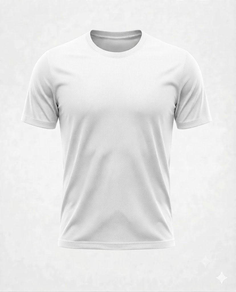 Camiseta Dry Fit Unissex Manga Curta Branca