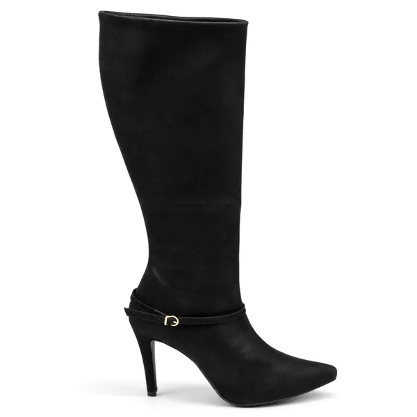 Bota Feminina 1762 Capa 2 em 1 Nobucado Preto