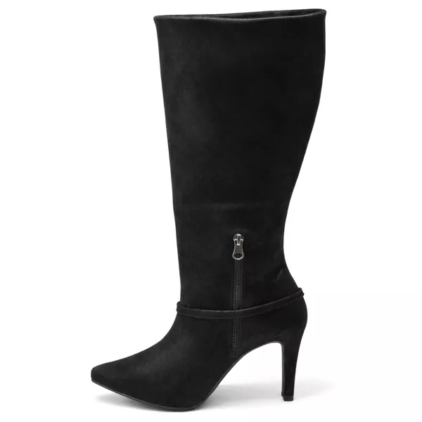 Bota Feminina 1762 Capa 2 em 1 Nobucado Preto