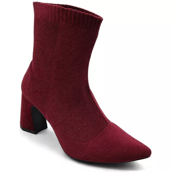 Bota Cano Baixo Salto Grosso Meia 184000