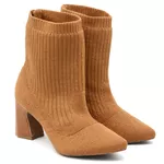 Bota Cano Baixo Salto Grosso Meia 184000