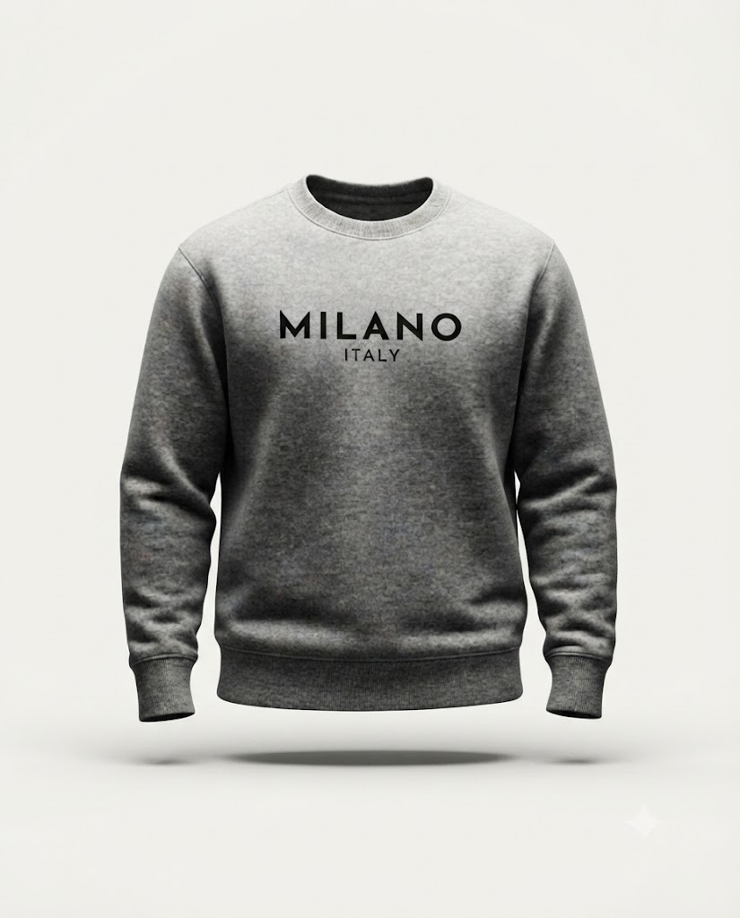 Moletom Careca Essential Cinza Milano Italy