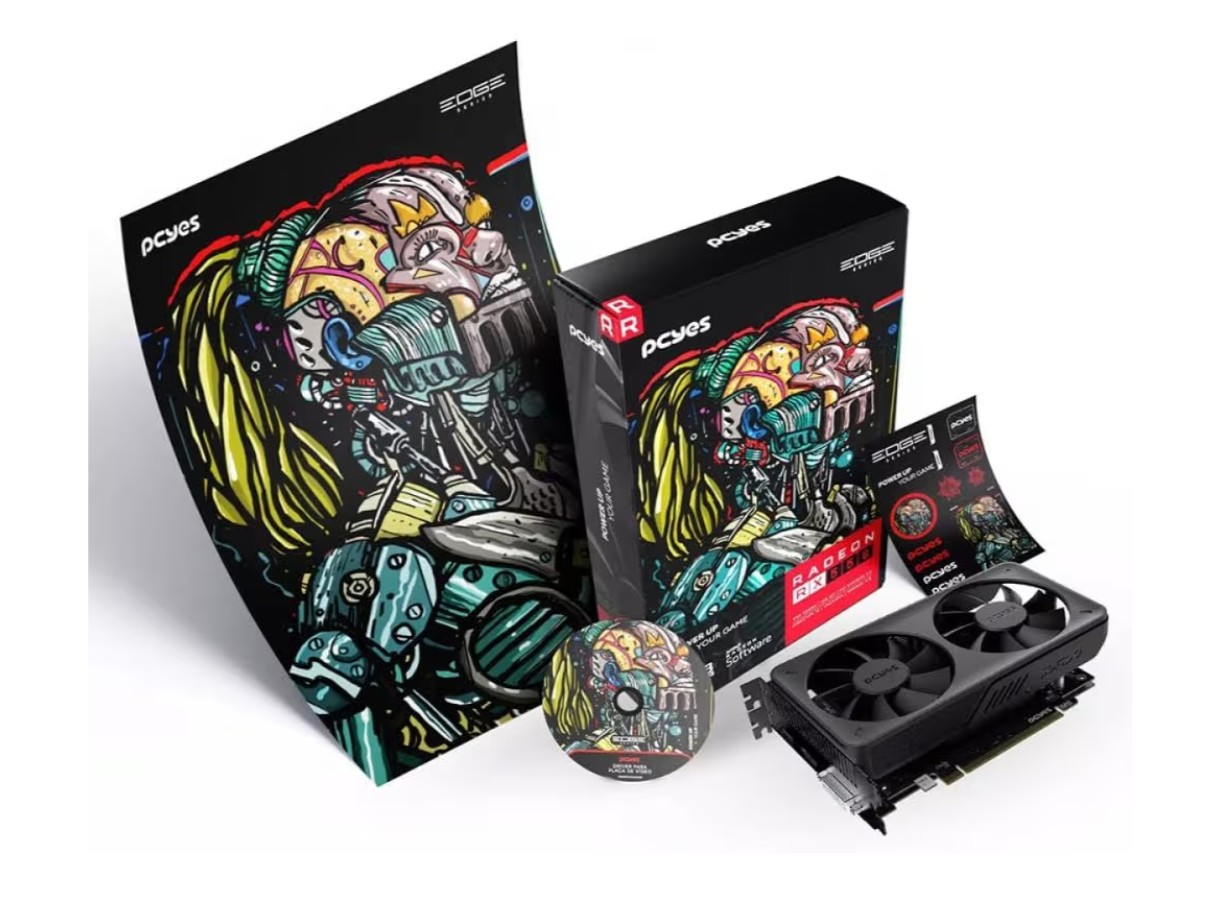 PCYES RX 550 4GB GDDR5 Dual-Fan 128 Bits