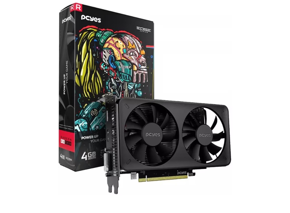 PCYES RX 550 4GB GDDR5 Dual-Fan 128 Bits