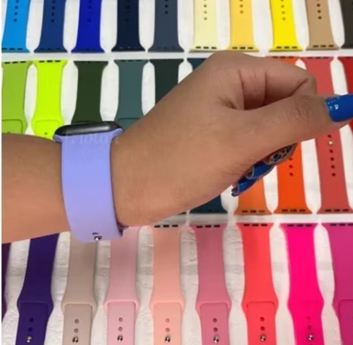 Pulseira Silicone Para Smartwatch 42 44 45 47 49mm Fecho Pino Confortável e Resistente