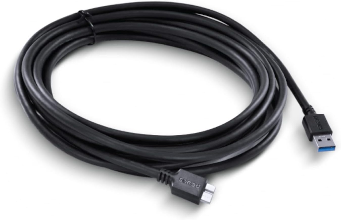 CABO PARA HD EXTERNO USB A 3.0 MACHO PARA MICRO USB B 3.0 (10 PINOS) MACHO 28AWG PURO COBRE 5 METROS - PUAMCM3-5, PCYES