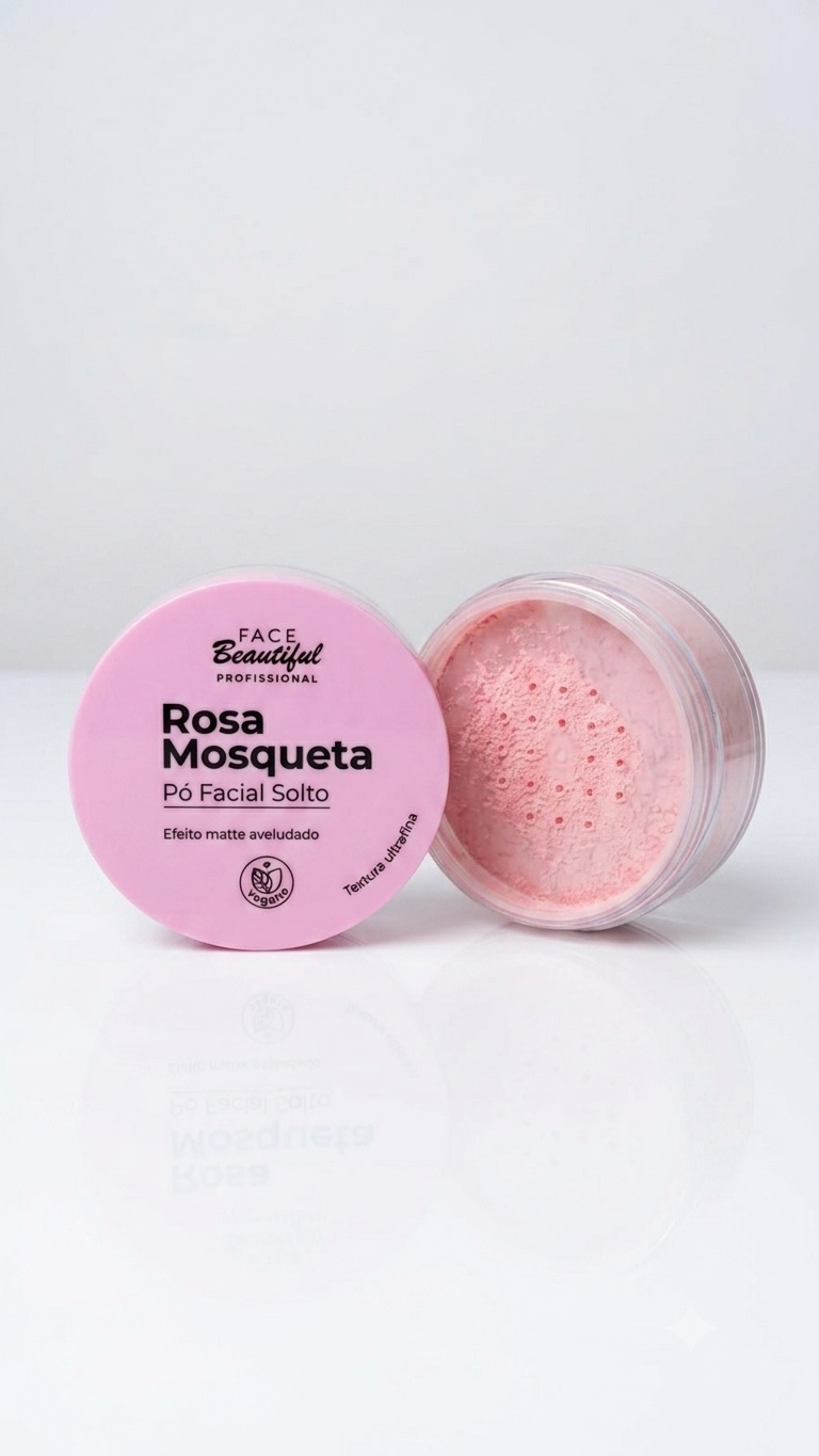 Pó Facial Solto Rosa Mosqueta – Face Beautiful Profissional