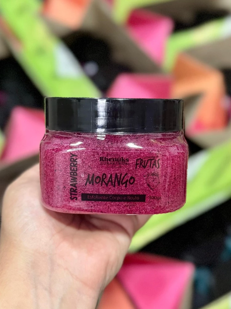 Esfoliante Corpo e Rosto Rhenuks Cosméticos Linha Frutas 300g