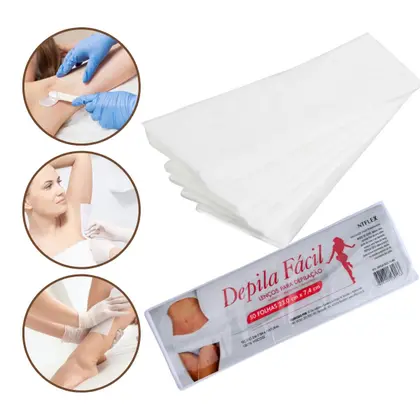 Lenços para Depilação Depila Fácil NTFlex 25 Folhas (23,0 cm x 7,4 cm)