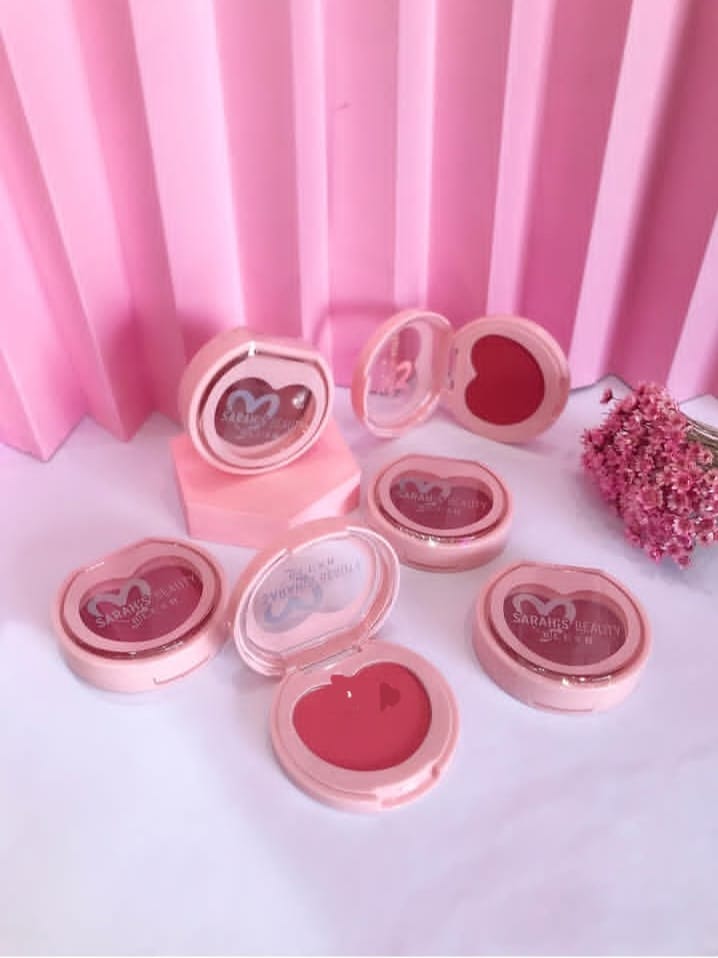 Blush Compacto Coração Sarah’s Beauty