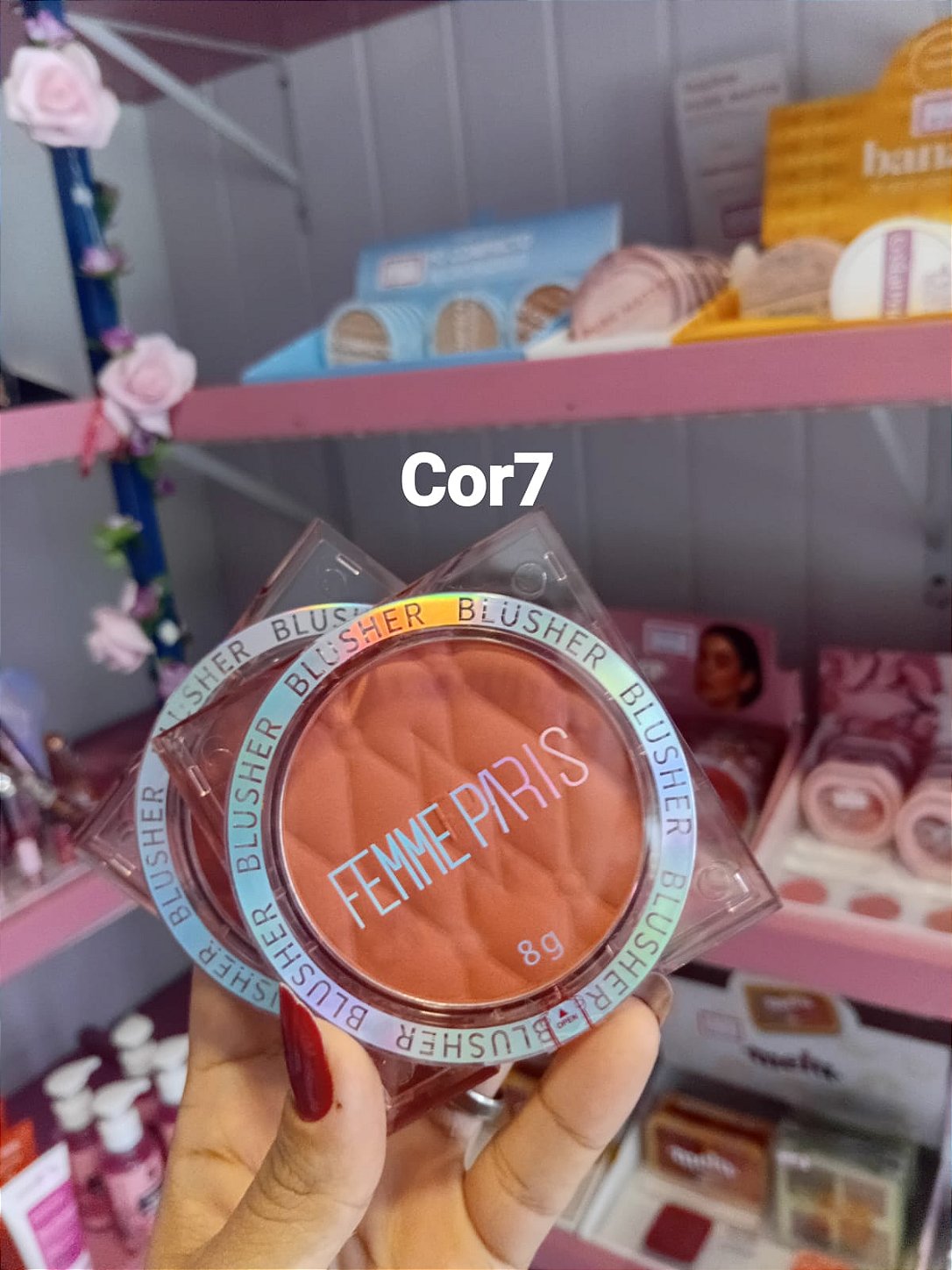 Blush Compacto Blusher Femme Paris (Acabamento Aveludado e Duradouro)