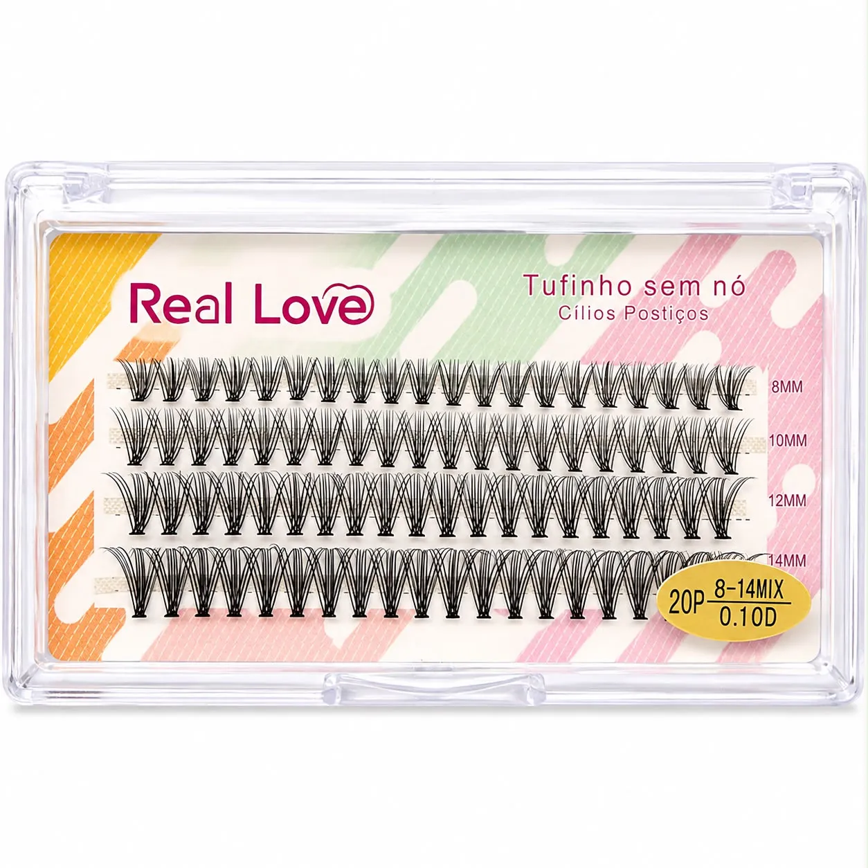 Cílios Postiços Tufinho New Show Eyelashes Extension – Mix 8mm a 14mm