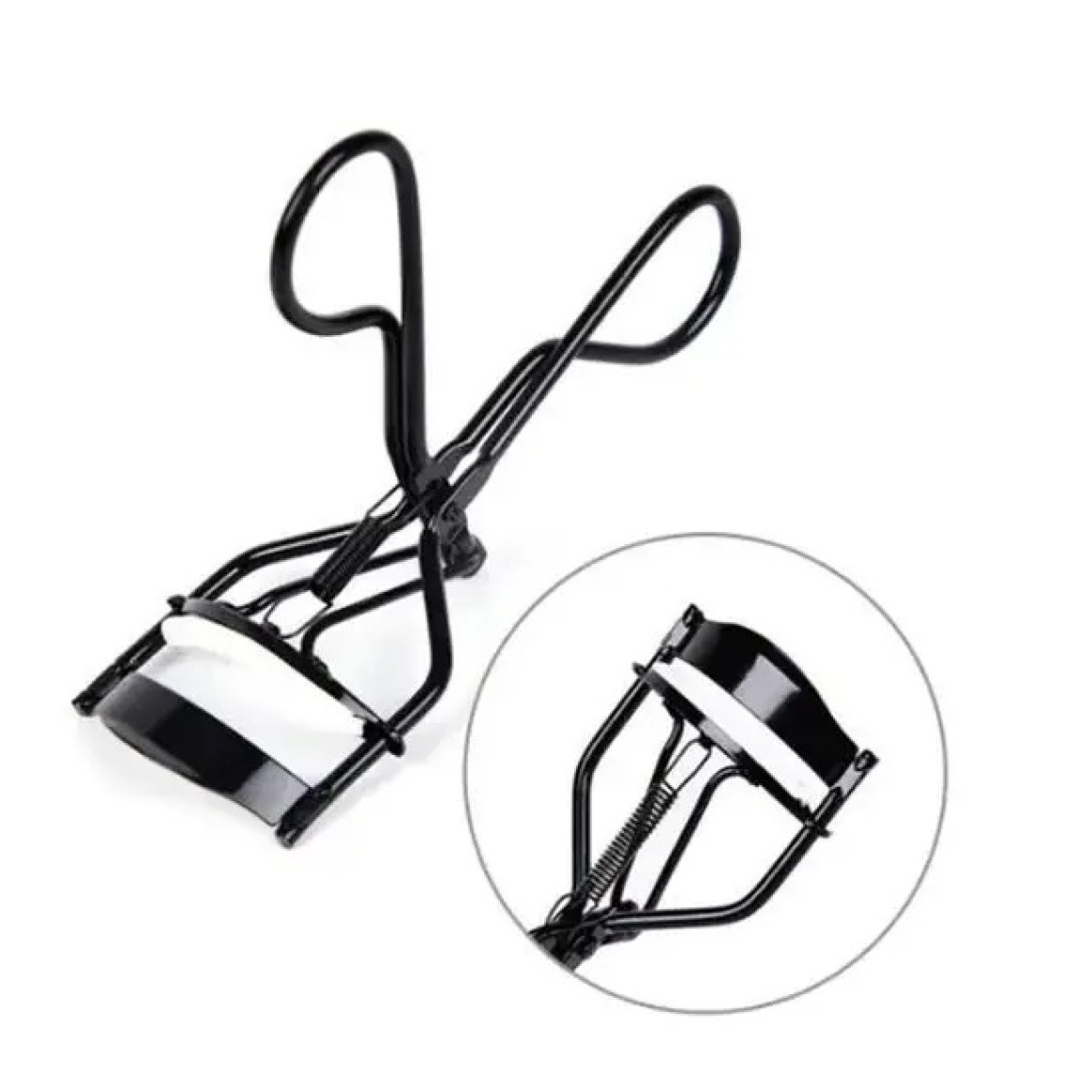 Curvador de Cílios Curvex de Metal Preto com Sistema de Mola